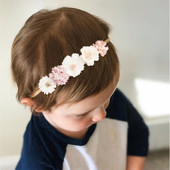 Baby Girl Flower Headbands Soft Stretchy Nylon Hairbands For Newborn Toddler