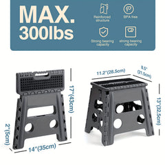 1pc Folding Step Stool Holds Up To 136 KG