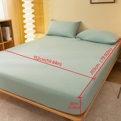 Soft Brushed Fitted Sheet Comfortable Bedding Dark Green