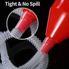 Flexible Fuel Funnel Long Hose & Wide Mouth for Engine Gas Diesel Water