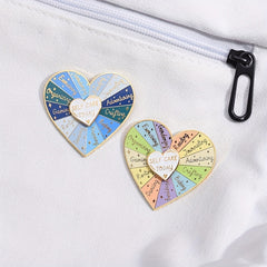 Heart Turntable Hard Enamel Pins - Funny Jewelry Gift