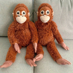Realistic Orangutan Doll Soft Plush Stuffed Animal Long Arm Monkey