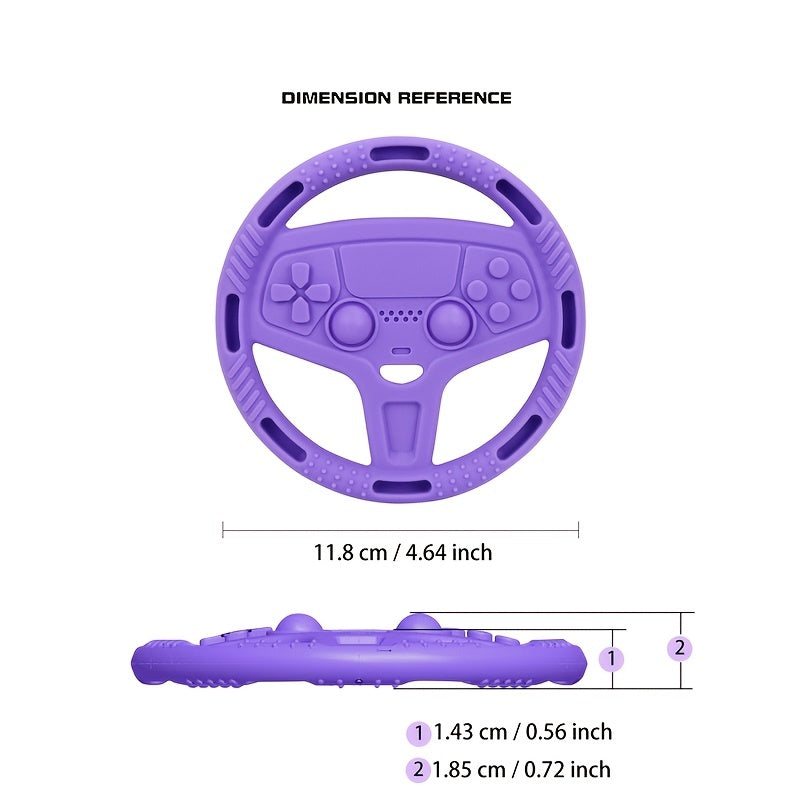 Orange Silicone Toy Steering Wheel for Boys & Girls Educational Toy