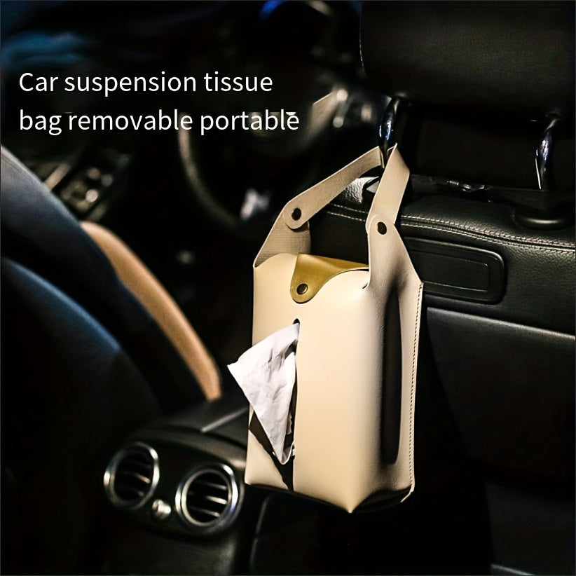 Car Tissue Bag Leather Storage Box
