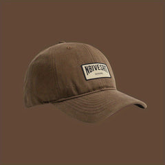 Japanese Retro Soft Top Baseball Cap Patched Sunshade Peaked Cap
