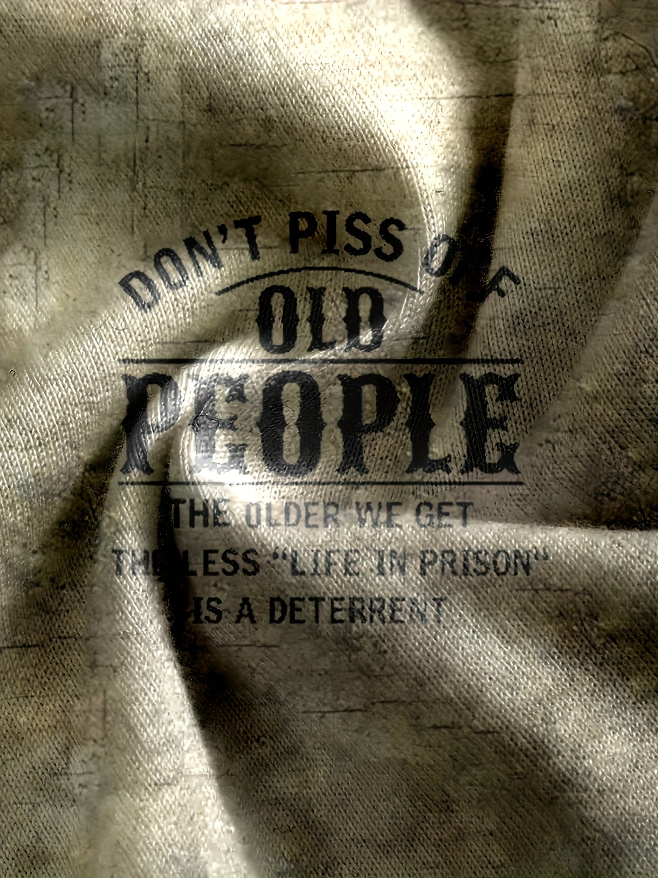 Old People Pattern Print Men's Short Sleeve Comfy T-shirt