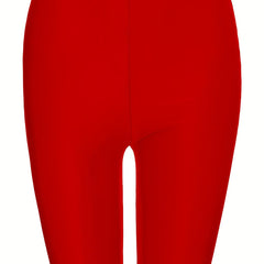High Waist Short Leggings Slim Casual Bike Shorts Women's Clothing