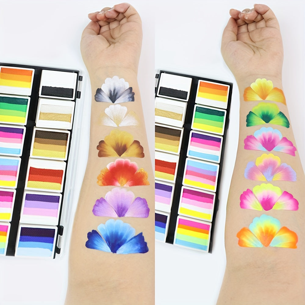 Shining Flowerface Face & Body Paint Kit with Stencils