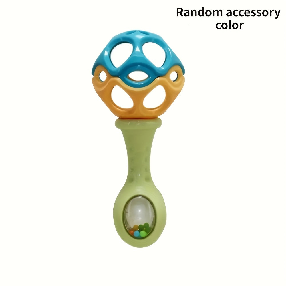 Newborn Baby Hand Rattle with Colorful Beads Gripping Exercise
