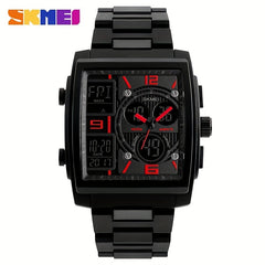 LED Square Quartz Watch Multifunctional Waterproof Outdoor Casual