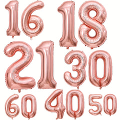 Rose Golden 16-60 Giant Foil Helium Birthday Balloon