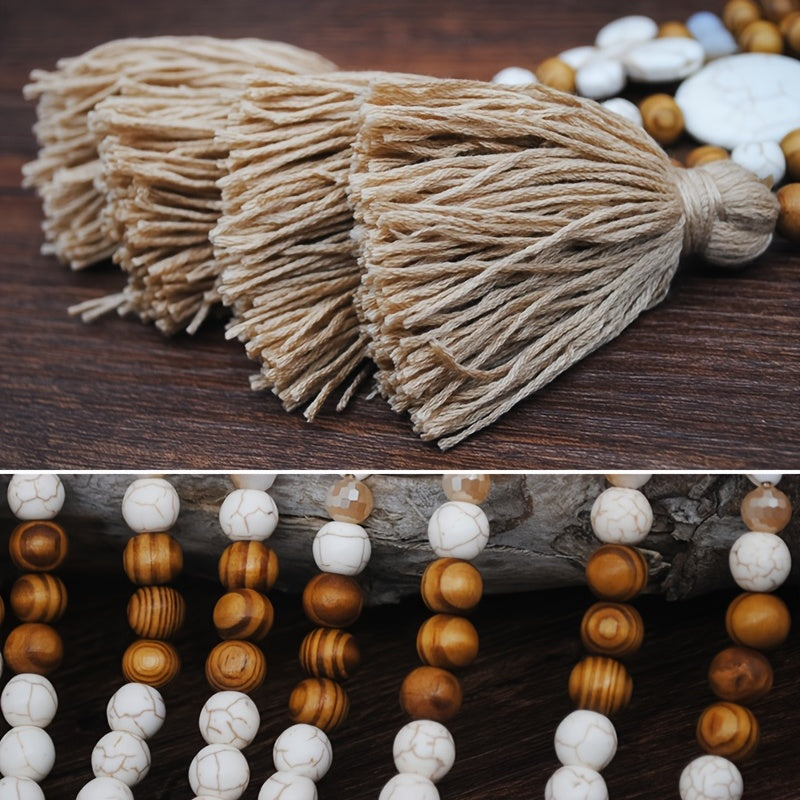 Tassel Bead Long Necklace Star Pendant Women's Accessories