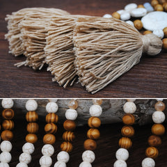 Tassel Bead Long Necklace Star Pendant Women's Accessories