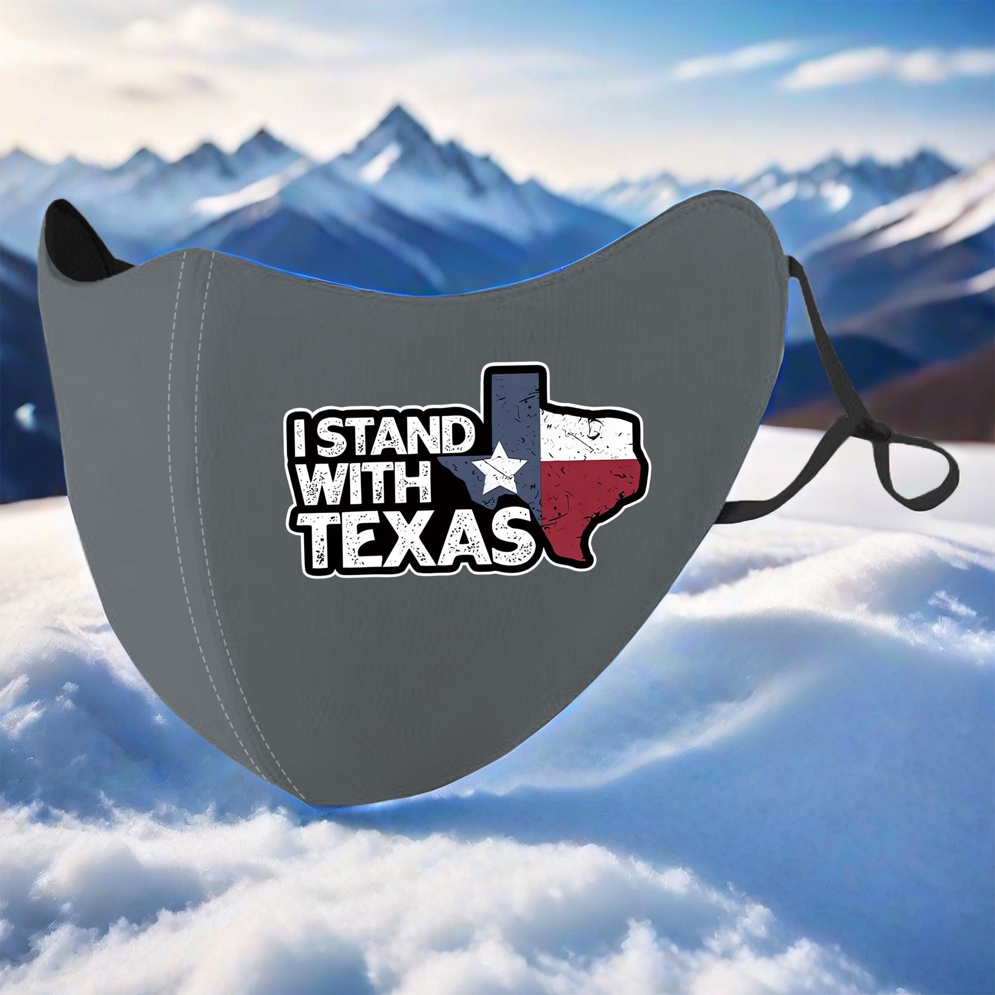 3D Plush Warm Mask with Texas Pattern