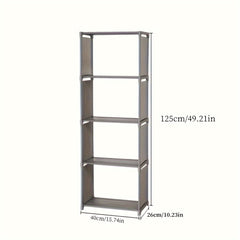 5 Tier Bookshelf Tall Bookcase Shelf Storage Organizer Modern Book Shelf