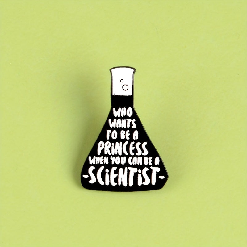 Science And Coffee Enamel Brooches Metal Pins Badges For Friends