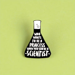 Science And Coffee Enamel Brooches Metal Pins Badges For Friends