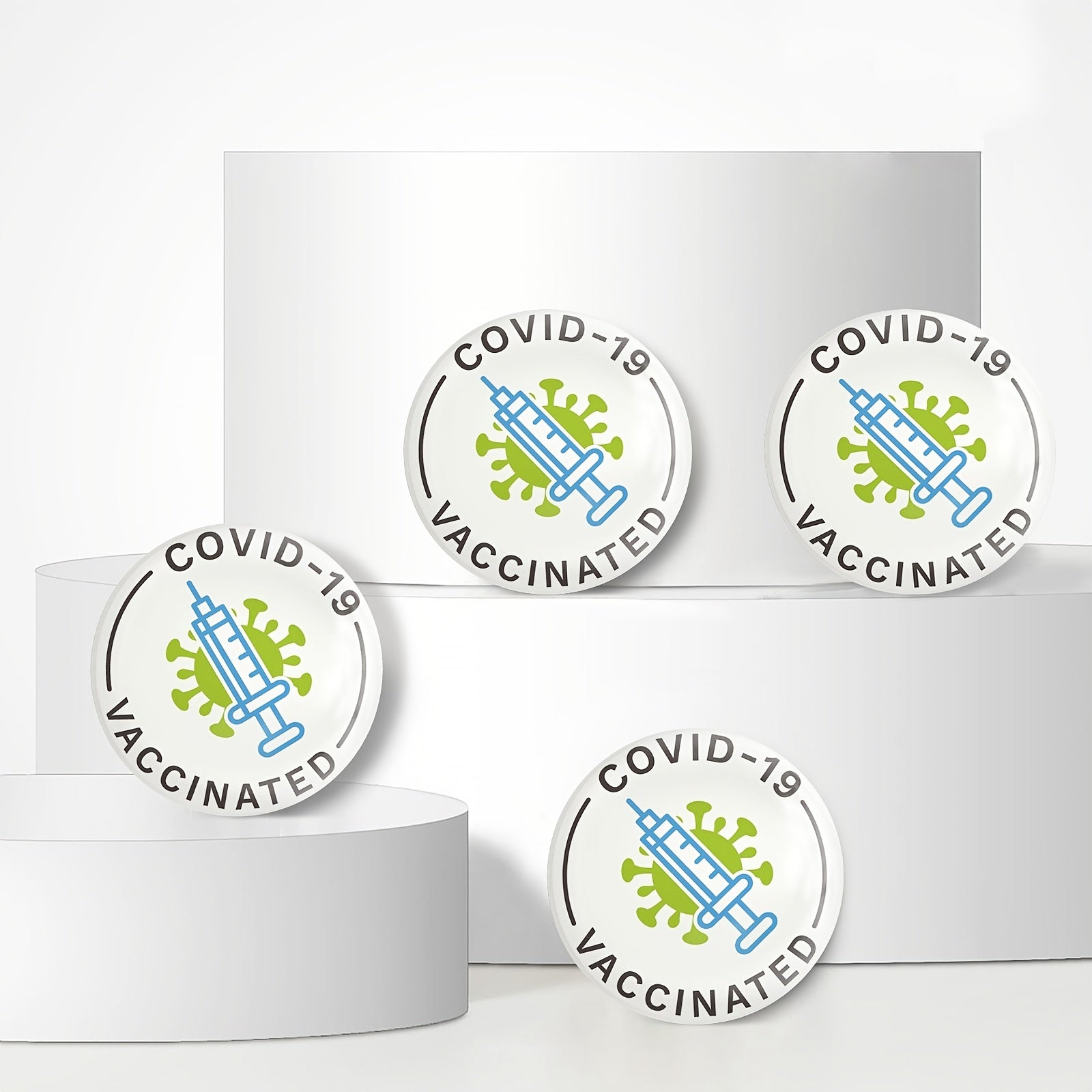 9 Pcs Vaccine Button Pins Covid 19 Vaccinated Pins Men's Women's Brooches