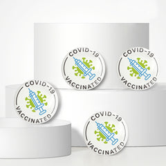 9 Pcs Vaccine Button Pins Covid 19 Vaccinated Pins Men's Women's Brooches
