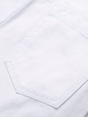 Men's Ripped Denim Shorts with Pockets