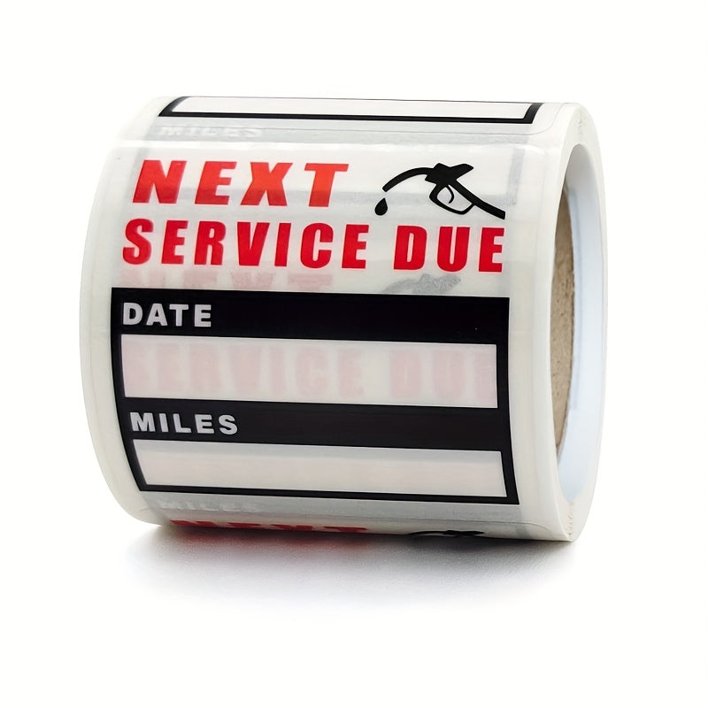 120 Sheets Car Change Sticker Maintenance Reminder Waterproof