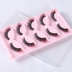 5 Pairs Colorful False Eyelashes High Faux Mink Fox Eye False Eyelashes