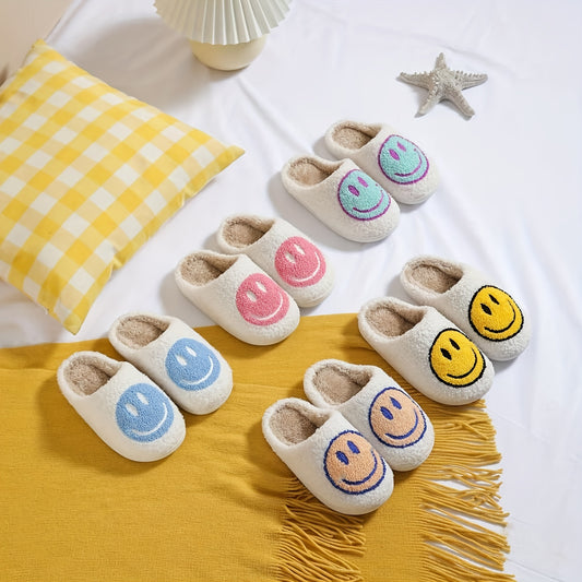Women's Plush Indoor Slippers Soft & Comfy Closed Toe Non Slip House Slides