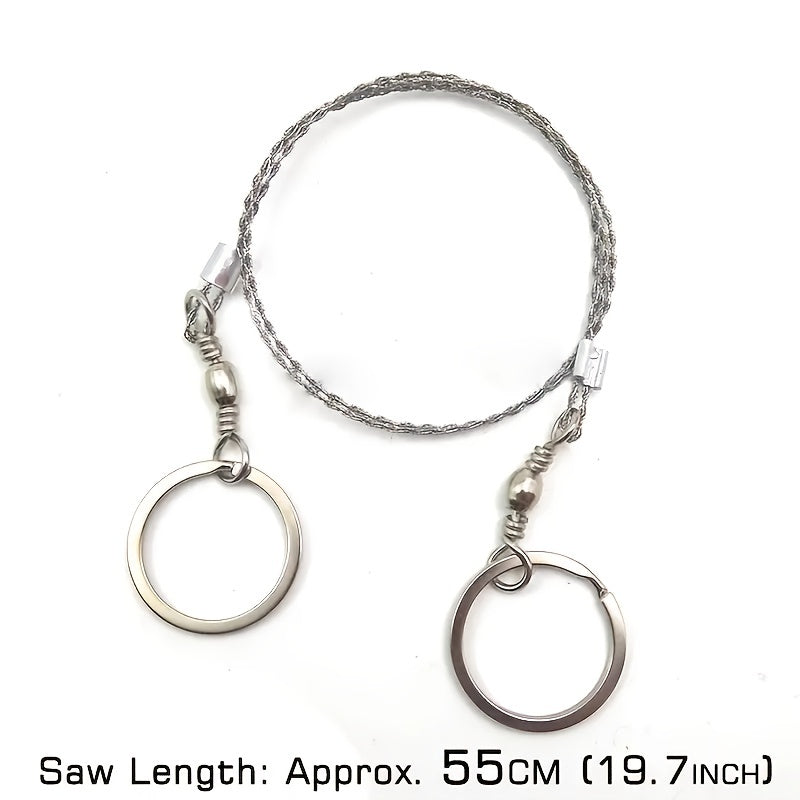 2pcs Portable Wire Saw Stainless Steel Pocket Saw for Outdoor Survival