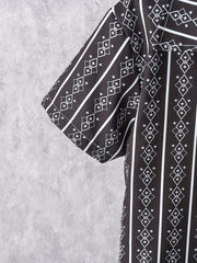Boy's Geometric Print 2pc Shirt & Pants Set