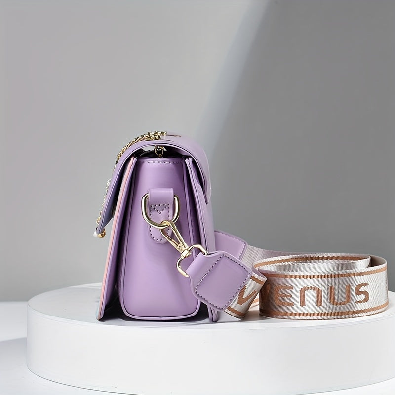 Flower Embossed Gradient Shoulder Bag