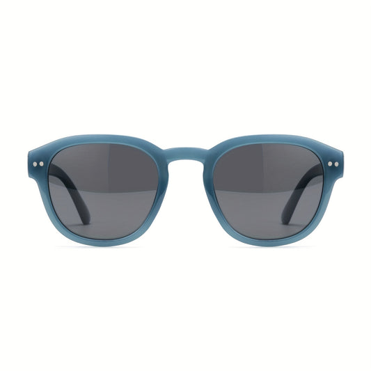 OUWEN Polarized Round Sunglasses Milky/Smoke UV400 Protection VF2221E
