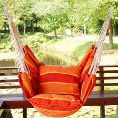 Garden Cotton Hammock Chair with 2 Cushions