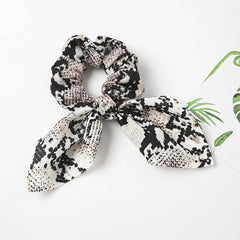 Leopard Print Bow Hair Scarf Scrunchies Boho Hair Tie Elastic Hair Scrunchy