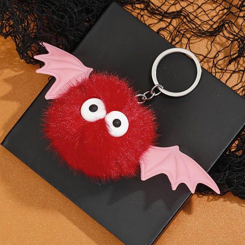 Funny Plush Bat Keychain Holiday Party Decoration Car Home Bag Hanging Gift