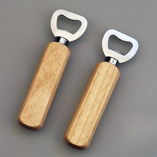 5pcs Portable Wooden Handle Beer Soda Bottle Opener Bar Accessories