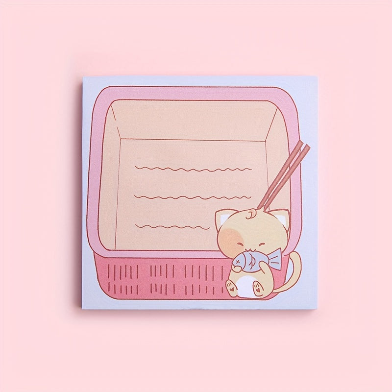 Cat Style Sticky Notes for Students - 80 Pieces