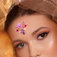 Rainbow Rhinestone Face Jewels Sticker for Eyebrow and Makeup