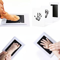 DIY Hand/Footprint Kit Ink Pads Photo Frame Handprint Baby Shower Gift Red