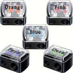 Dual Hole Pencil Sharpener with Flower Design