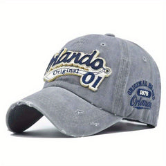 Vintage Baseball Cap 3D Embroidered Alphabet Men Women Duck Cap