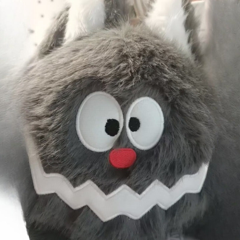 Adorable Bat Plush Doll Soft Stuffed Animal with Bats Wings Grey