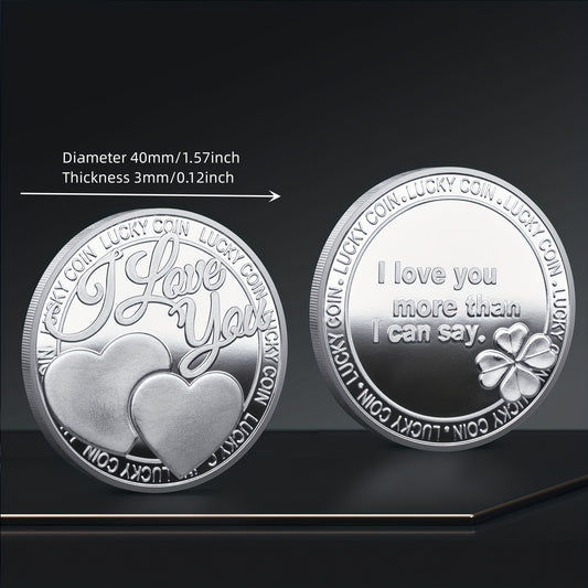 Love Pattern Lucky Coins For Men Women