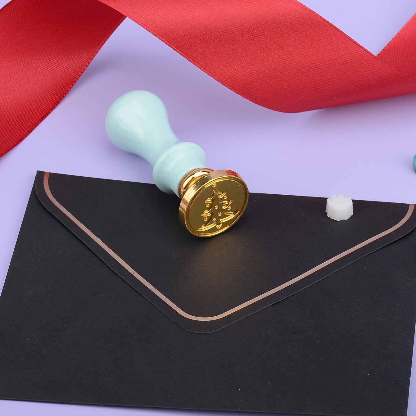 Christmas Tree Wax Seal Stamp for Festive Holiday Greetings