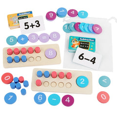 Wooden Ten Frame Math Set for Dual Player Number Learning
