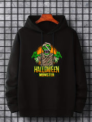 Men's Monster Graphic Hoodie Drawstring Hooded S