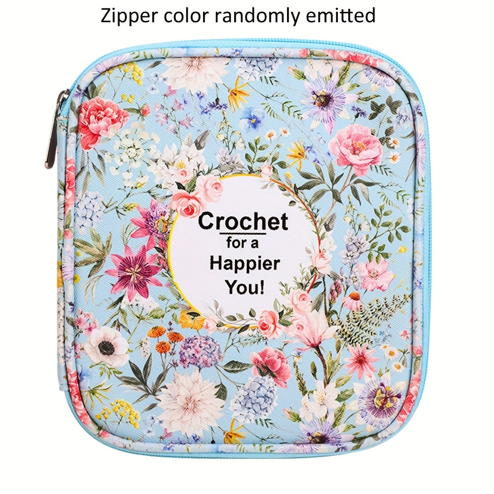Crochet Storage Bag Knitting Needle Box Zippered Storage Bag