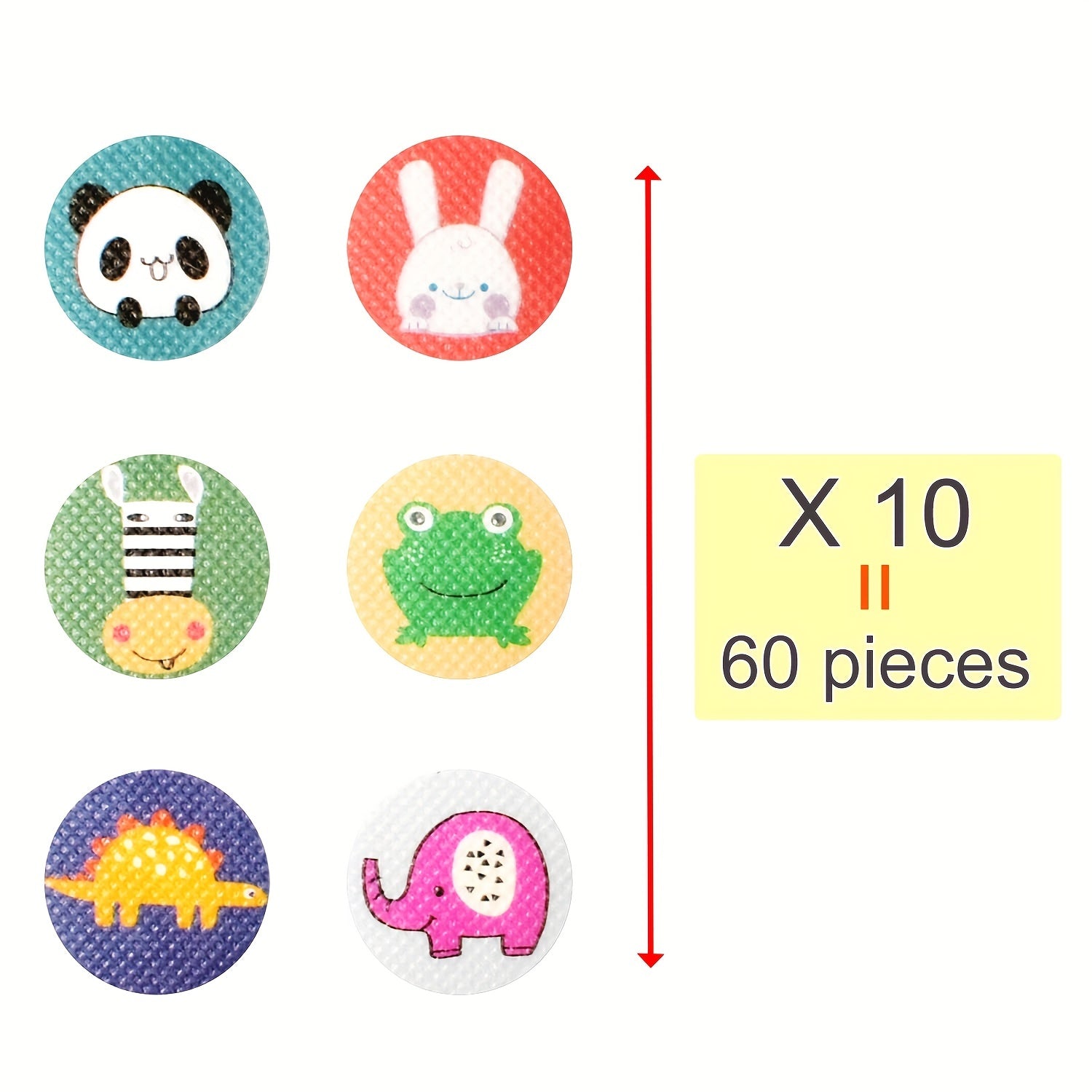 60pcs Mosquito Repellent Patch Stickers - Animal-Inspired Protection