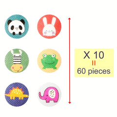60pcs Mosquito Repellent Patch Stickers - Animal-Inspired Protection