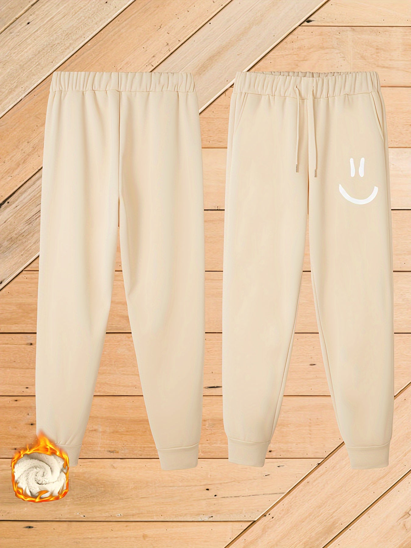 Women's Plus Graphic Print Fleece Harem Trousers