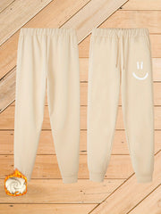 Women's Plus Graphic Print Fleece Harem Trousers